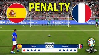 Penalty Shootout : SPAIN vs FRANCE I SEMI FINAL UEFA EURO 2024 - MATCH LIVE | REALISTIC PES GAME