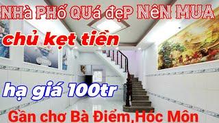 (VĂN CANG Đã Bán)HA GIÁ 100tr ,BÁN NHÀ HÓC MÔN , NGAY PHAN  VĂN HỚN ,4X12m,sân để xe,2p ngủ,2wc,