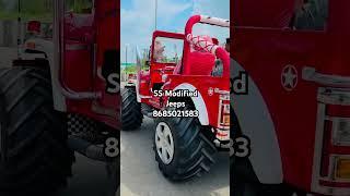 Red Beast Modified Jeep #jeep #jeeplife #thar #jeepaccessories #song