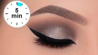 5 MINUTE Silver Smokey Eye Tutorial | $3,- palette 