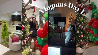 VLOGMAS DAY 1: decorating my insanely cluttered and junky home