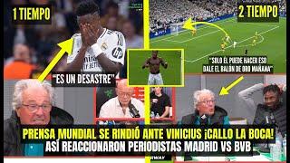 PRENSA MUNDIAL SE RINDE ANTE VINICIUS TRAS HUMILLARLO EN 1er TIEMPO REACCIONES ÉPICAS MADRID VS BVB