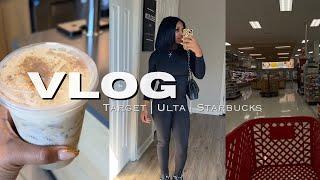 VLOG | Target and Ulta Haul  | Adding essentials to my new car | Starbucks Fall Drink 