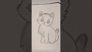 How to draw a cute cat easy ️@DrawingRanjay  #drawing #shorts