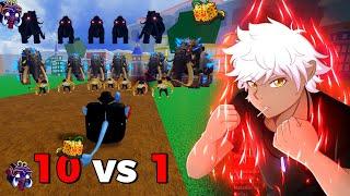 Rei dos Piratas Vs Um Servidor inteiro de Mamute e Leopard no Blox Fruits