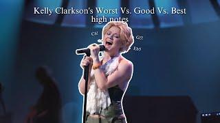 Kelly Clarkson - WORST Vs. GOOD Vs. BEST high note attempts (D5 - Eb6)