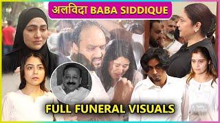 Baba Siddique Last Rites, Salman, Sana & Mufti, Mannara Chopra, Arti Singh At Funeral | Full Visuals