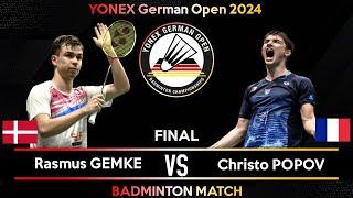 FINAL | Rasmus GEMKE (DEN) vs Christo POPOV (FRA) | German Open 2024 Badminton