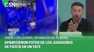 TARZIA y PELLEGRINO, SEPARADOS del PLANTEL: APARECIERON FOTOS de los JUGADORES DE FIESTA en un YATE