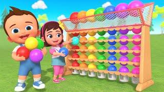 Learning Colors for Children with Wooden Plot Toy Balls Game | Kids Educational Toys Fun Activities