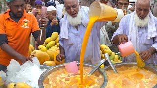 Real Mango Juice Making on Street  ORIGINAL MANGO JUICE | Roadside Vendor Summer Drink