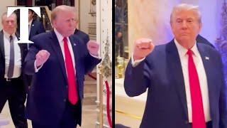 Moment Donald Trump returns to Mar-a-Lago after winning US election