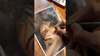 Watercolors Portrait Painting #art #artshorts #artvideos