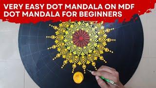 Dot Mandala on MDF| (Dot mandala for beginners) | Step by step | 20 | 2022 | ATM Creations