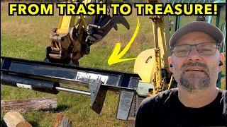 Transforming a Junk Log Splitter into an Excavator Powerhouse.