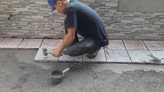 Asian Construction technology #5 - Primary Technology Laying Brick Patio