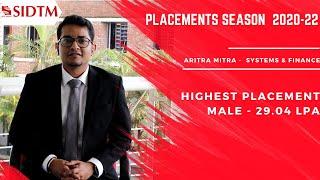 SIDTM Pune - Highest Placement - Male 2020-22 | Aritra Mitra | Symbiosis