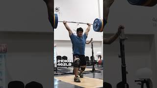 Gigachad Bulked Up Big Time! 210kg Clean & Jerk #weightlifting