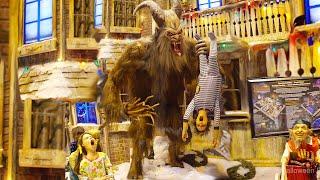 Giant KRAMPUS Animatronic in Scary Xmas Scene | Transworld Halloween