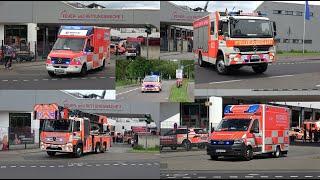 [Neuer RTW] Einsatzfahrten von Berufsfeuerwehr und Rettungsdienst Frankfurt am Main BLW3 Nied