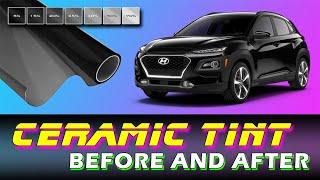 AUTOMOTIVE WINDOW CERAMIC TINT / BEFORE AND AFTER - HD