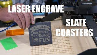 Beginner Laser Project 8 Slate Coasters