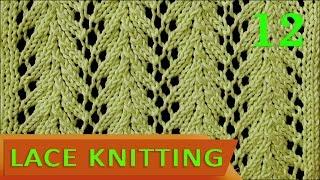 Vine Lace Stitch - Easy!「 Lace Knitting 」