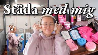 Städa med mig  mysig & aesthetic cleaning vlog 🫧 städning, tvätt & organisering 