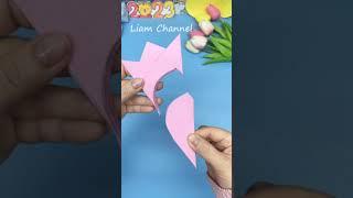 Cách cắt hoa Đào trang trí Tết cực dễ | How to cut paper flower | Liam Channel