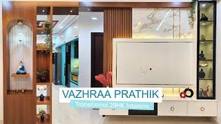 Vazhraa Prathik | Classy 2BHK Flat Interior design | Best interiors in Hyderabad | Apple Interiors