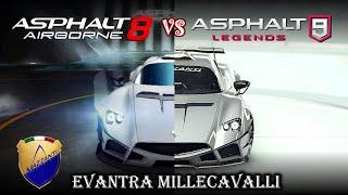 Mazzanti Evantra Millecavalli: Asphalt 8 vs Asphalt 9