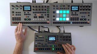 Elektron jam with Analog Four, Analog Rytm, and Octatrack