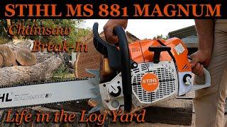 CHAINSAW BREAK IN Stihl MS 881 Magnum ~ Life in the Log Yard