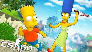 CSGO - BART vs MARGE !! LOS SIMPSONS SE VUELVEN LOCOSSSS!! - Hide and Seek