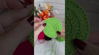 How to crochet Snowman mini basket #crochet #tutorialcrochet #howtocrochet