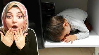 Yağız Fell Asleep in a Tired Cabinet - Fun Video