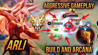 UNSTOPPABLE AGGRESSIVE ARLI + PENTAKILL |HONOR OF KINGS ARLI EPIC GRANDMASTER GAMEPLAY BUILD, ARCANA