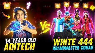 Grandmaster Squad Vs 14 Years Old Kid ️ - आजा 1 Vs 4 में  - Garena Free Fire