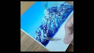 Easy Mountain Scenery Painting #shorts