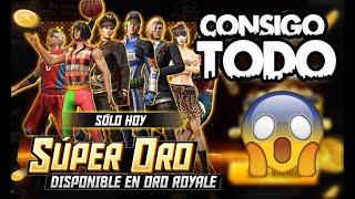 SUPER ORO LUCK ROYALE *CONSIGO TODAS LAS SKINS* FREE FIRE PAQUETE QUARTERBACK, CABALLERO, CLAVADAS