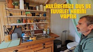 YAYLADAKİ 12 M2 LİK AHŞAP KULÜBEMİZE DUŞ VE TUVALET KABİNİ YAPTIK - AHŞAP KULÜBE YAPIMI - KÖYE GÖÇ