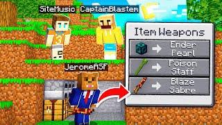 Minecraft Manhunt, But ALL Items Have Custom Crafting Recipes