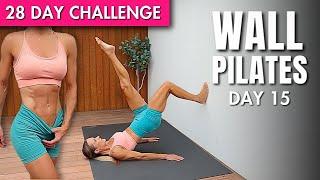 25 Min Wall Pilates Workout for Weight Loss | 28 DAY WALL PILATES CHALLENGE Day 15