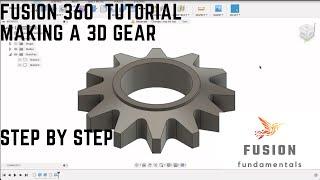 Fusion 360 intermediate tutorial: How to make a 3D gear