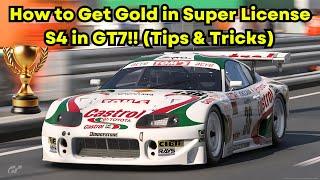 Gold Tips & Tricks in Super License S4 “Tokyo Expressway” in Gran Turismo 7 (Supra Time Attack)