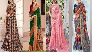 Designer Brasso Saree || Latest Brasso Saree Collection 2024 || Beautiful Brasso Saree For Women