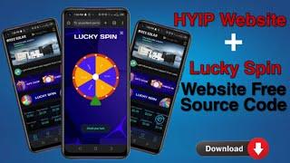 HYIP Website With Lucky Spin Feature Source  Code Free Download || Ponzi Website Source Code