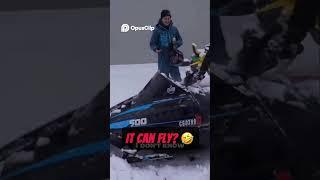 "When Snowmobiles can Fly" #cboystv #automobile #funny #clips #fypシ゚viral #snow #snowmobile #fly