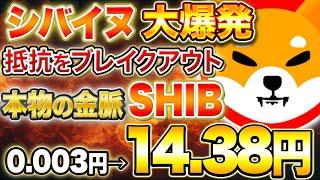 シバイヌ大爆発【保有者おめでとう】本物の金脈SHIB！抵抗線をブレイクアウト！最高値更新くるぞ【仮想通貨】【シバリウム】