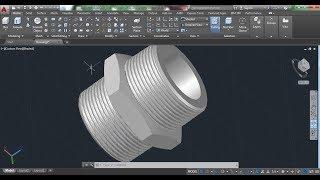 AutoCAD 3D, How to Draw Pipe Fitting Connection, Autcad Training